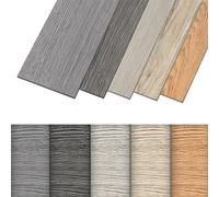 FIVMEN Pavimento in PVC Autoadesivi 18 Pezzi Piastrelle Adesive Pavimento in Vinile Pavimento Pavimenti in laminato Impermeabile Antiscivolo per Cucina Soggiorno Bagno (W02, 2.5㎡)