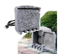 FIVMEN Presa da giardino, effetto pietra, impermeabile, con cavo di prolunga da 1,5 m, 4 contatti di protezione, presa multipla IP44