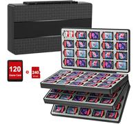 fivtek Switch Game Case per Nintendo Switch 2/Switch/OLED/Lite, custodia magnetica Switch-2 con 120 cartucce e 240 slot per schede Micro SD, organizer portatile da viaggio per carte da gioco