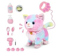 Fivtsme Elettronico Cane Giocattolo, Peluche Interattivo Cane, Cane Giocattolo che Cammina e Abbaia, Peluche Interattivi Animali Domestici per Ragazze di 3-6 Ann/ragazzo