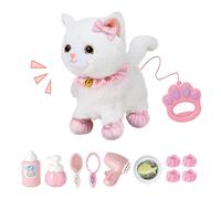 Fivtsme Gattino Giocattolo Interattivo, Gatto Da Compagnia Interattivo Realistico, Può Essere Smontato e Pulito, Camminare, Abbaiare E Scodinzolare per Ragazze di 3 4 5 6 Ann/Ragazzo