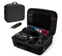 FIWWAT Carrying Case for Nintendo Switch 2, Portable Travel Storage with Game Card Slots, Fit for Switch 2 Console Pro Controller, Dock & Accessories, Waterproof Hard Protective Shell - Black