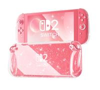 FIWWAT Custodia protettiva per Nintendo Switch 2, antigraffio, design ergonomico, compatibile con Switch 2 (Glitter)