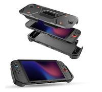 FIWWAT Protective Case for Nintendo Switch 2 2025, PC Front Cover + Soft TPU, 360° Protection Shell Switch 2, Anti-Scratch, Ergonomic Grip Design, Easy to Install (Nero)