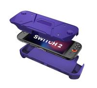 FIWWAT Protective Case for Nintendo Switch 2 2025, PC Front Cover + Soft TPU, 360° Protection Shell Switch 2, Anti-Scratch, Ergonomic Grip Design, Easy to Install (Viola)