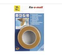 FIX-0-MOLL - 10mt x 19mm - NASTRO BIADESIVO TRASPARENTE - RESISTENTE AGLI STRAPPI