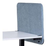 FIX 2 PLACE Pannello divisorio acustico e frangivista per uffici, 80 x 65 cm, colore grigio cadet, tessuto di alta qualità, divisorio per ridurre il rumore e privacy, protezione acustica, facile da