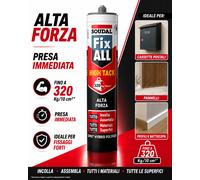 Fix ALL High Tack 290ml Bianco Colla Sigillante Forte Effetto Ventosa 320kg/10cm