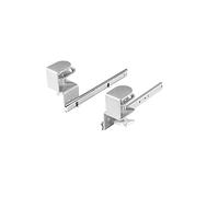 FIX&EASY Guide scorrevoli per ripiano porta-tastiera cassetto con blocco, morsetti argento regolabili in altezza, binario a sfera scorrevole zincato 300mm, estraibili per tastiera mouse laptop vassoio