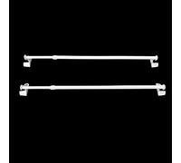 Fix Vit - Set di 2 aste per tende autobloccanti, senza foratura, estensibili (bianco, 30 x 50 cm)