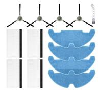 Fixbetter Filtri Ricambi per LEFANT M330Pro robot aspirapolvere, 4 spazzole laterali, 4 filtri Hepa, 4 salviette, 1 spazzola per la pulizia (13 pezzi)
