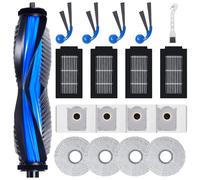 Fixbetter Set di 18 accessori per robot aspirapolvere Ecovacs Deebot T30C Omni pezzi di ricambio, 1 spazzola a rotolo, 4 filtri HEPA, 4 salviette, 4 sacchetti per la polvere, 4 spazzole laterali, 1