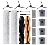 Fixbetter Set di accessori per robot aspirapolvere Dreame Aqua10 Ultra Roller Complete, 1 HyperStream Detangling DuoBrush, 2 mocio rotolo, 4 spazzole laterali, 4 filtri per il contenitore della