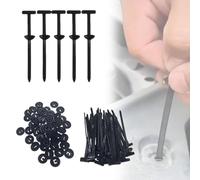 Fixbind Snap-Fit Nylon Fastening Clip For Car Repairs, Auto Zip Tie Buckles, Self-Locking Universal Cable Tie Buckles with Button Pin Lock, for Vehicle Body Maintenance (300 Pcs)