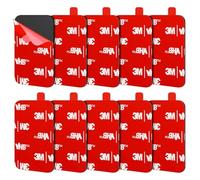 FIXCHORD Impermeabile Tampone Biadesivo, 10 pezzi Nastro Biadesivo Extra Forte, resistenti all'acqua e alle alte temperature per l'arredamento di auto, casa e ufficio, videocamera d'azione 44 * 34mm