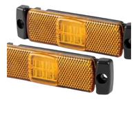 FIXCOR 4 Quadrato Indicatore Laterale Luce Posteriore Indicatore Direzione Lampada Arresto Per Auto Per Rimorchio Camion Pick-up Van Bus RV 12V 24V(2pcs Yellow)