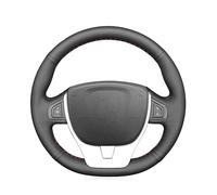 FIXCOR Coprivolante per Auto in Pelle Artificiale Nera per R&enault per Scenic 3 2013-2015 per Laguna 3 Coupe 2007-2015 per Laguna 3 2007-2015 (Color : Red Thread)