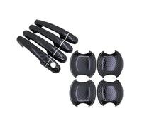 FIXCOR Fibra Di Carbonio Nera Per Toyota Per Corolla E140 E150 2007 2008 2009 2010 2011 2012 2013 Adesivo Per Copri Maniglia Portiera Accessori Auto(HandleBowl 1 Keyhole)