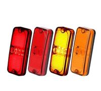 FIXCOR Freccia Laterale Per Rimorchio Per Camion Caravan 2/4 Pezzi Lampada Segnalazione Laterale Luci Avvertimento Lampada Segnalazione Laterale A LED Rosso Giallo 12V-24V (4pcs Red Yellow)