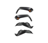 FIXCOR Parafanghi Anteriori Allargati in Plastica Nera da JK A JL 2 Pezzi con Luce per Jeep per Wrangler JK 2007-2017 J374-2 Auto Paraspruzzi
