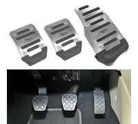 FIXCOR Pedali per Auto Antiscivolo per al-Fa Romeo Giulietta, Copripedali Pedaliera Lega Alluminio Carburante Frizione Poggiapiedi Freno Pedale Copertura, Manual Transmission-Silver