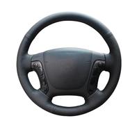 FIXCOR per Hyundai per Santa Fe 2006 2007 2008 2009 2010 2011 2012 Coprivolante per Auto in Microfibra E Pelle per Sterzo(Black Line)