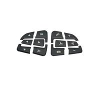 FIXCOR per Mercedes per Benz GLC X253 Classe C W205 CLA GLA Classe A X156 C117 W176 Pulsante del Volante dell'automobile Coperture Trim Adesivi Coprivolante Auto(Black Model B)