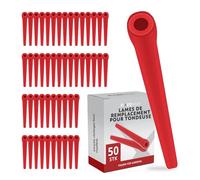 FixedNow 50 lame di ricambio compatibili con tagliaerba Gardena | Ricambi coltelli in plastica | Adatto per Gardena Accucut Smallcut Easycut Comfortcut e molto altro ancora