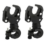 Fixinus 2 pezzi supporto per torcia per bicicletta, girevole a 360 gradi, clip universale per manubrio per mountain bike e bicicletta, supporto luce LED, fotocamera d'azione, GPS