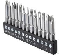 Fixinus Set di 13 cacciaviti appositamente modellati, 1/4", punte per trapano in acciaio magnetico esagonale, a forma di U, a forma di Y, a tre punti, lunghezza 50 mm