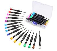 FIXITOK Set Cacciaviti Mini 18Pcs Cacciaviti Torx Phillips Testa Piatta Cacciavite Esagonale Pinzette Piccoli Magnetici Cacciaviti con T2 T3 T4 T5 T6 T7 T8 T9 T10 per Xbox Mac PS4 Computer Smartphone
