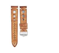 FixizY Cinturino In Pelle 20Mm 22Mm 24Mm Sostituzione Cinturino Orologio Vintage Per Uomo, Giallo, 20mm