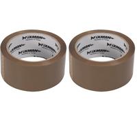 FIXMAN 190368 - Nastro Adesivo Marrone da imballaggio, 48 mm x 66 m (Confezione da 2)