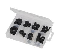 Fixman 255645 Confezione di Rondelle ad Occhiello in Gomma, Nero