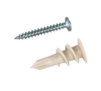 Fixman 475004 - Set di 100 fissaggi per cartongesso in nylon, 12 x 32 mm