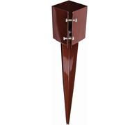 Fixman Supporto per pali di recinzione, manicotto a terra per l'inserimento 75 x 75 x 750 mm