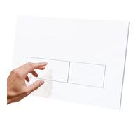 Fixnorex Placca di Comando WC per Geberit Sigma 01/20/30 Bianco Ghiacciaio | Placchetta di Doppio Scarico per UP300 & UP320, 246 × 164 mm, Completa di Set di Leve e Telaio di Montaggio
