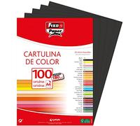 Fixo 11110410 - Confezione di 100 cartoncini, A4, colore: nero