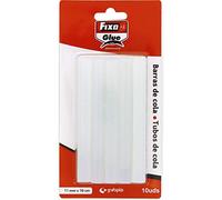 Fixo Blister 10 Barre Trasparenti di Colla - Incolla plastica/Carta/Gomma Eva - 11 x 100 mm