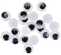 Fixo Kids Smart Wall Paint Occhi mobili adesivi plastica 8 mm Ø 70 unità, nero