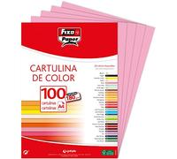 Fixo Paper 11110453 - Confezione di cartoncini A4 - 100 pezzi, rosa, 180 g