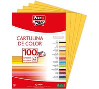 Fixo paper 11110460 - Confezione di cartoncini A4 - 100 pezzi, colore giallo canarino, 180 g