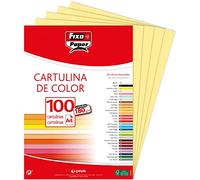 Fixo Paper 11110463 - Confezione di cartoncini A4 - 100 pezzi, giallo limone, 180 g