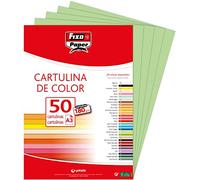 Fixo Paper 11120328 - Confezione di cartoncini A3 - 50 pezzi, colore: verde pistacchio, 180 g