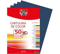 Fixo Paper 11120334 - Confezione di cartoncini A3 - 50 pezzi, cartoncino blu navy, 180 g