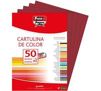 Fixo Paper 11120350 - Confezione di cartoncini A3 - 50 pezzi, colore granato, 180 g