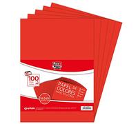 FIXO Paper 65009251. Confezione da 100 Fogli da 80 g, Carta, Rosso, A4, unità