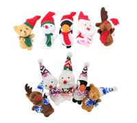 FIXOSHEE 10 Marionette da Dito Natalizie Colorate per Giocattoli per Narrazione e Sviluppo Finger Puppets per Storie Natale e Giochi Educativi