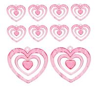 FIXOSHEE 10 Pezzi Ciondoli a Forma di Cuore in Metallo per Creazione di Gioielli Accessori Fai da Te per Collane e Portachiavi Decorazioni Leggere per Artigianato e Cucito per Regali e