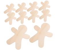 FIXOSHEE 10 Pezzi Decorazioni Natalizie in Legno Forma Pan Fai da Te per Albero Natale Legno Liscio e Levigato Regalo e Decorazioni per Feste